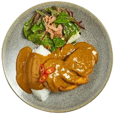 Hot! Yasai Katsu Curry sweet potato, aubergine+butternut squash (VG)