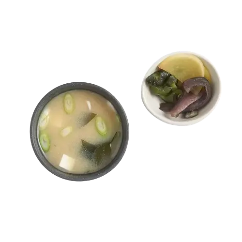 Miso Soup + Japanese Pickles (vg)