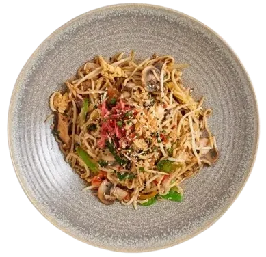 Yaki Soba Chicken + Prawn