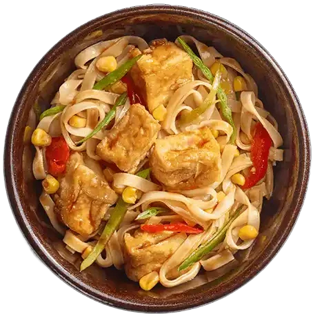 mini yasai yaki soba | rice noodles