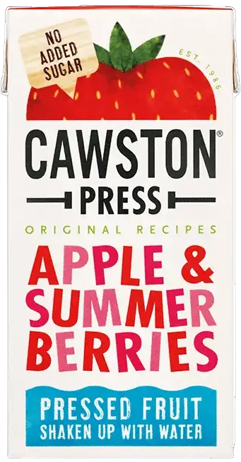 apple + summer berry juice drink