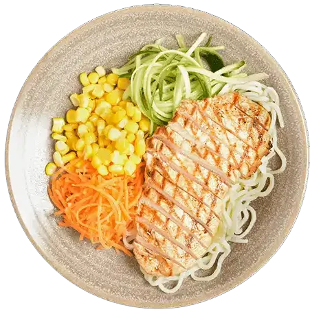 mini grilled chicken noodles